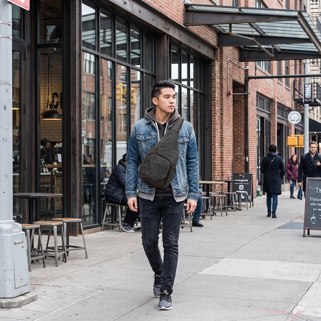 Cotton Canvas Sling Bag - urban lifestyle