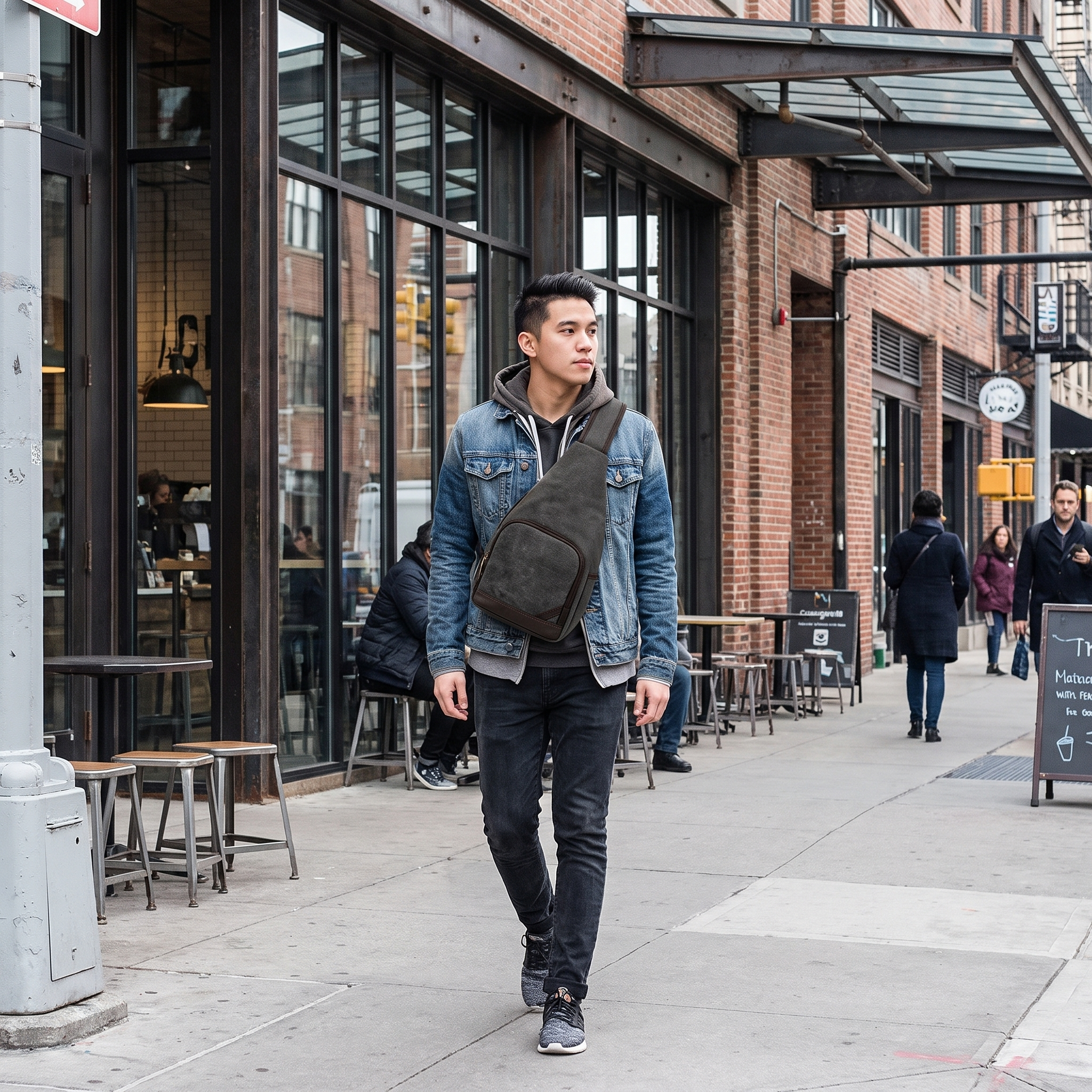 Cotton Canvas Sling Bag - urban lifestyle