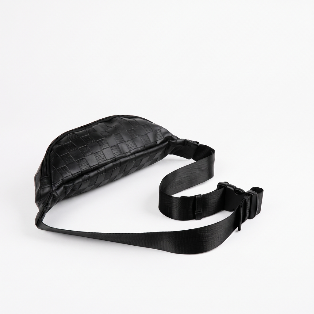 Textured Check Fanny Pack