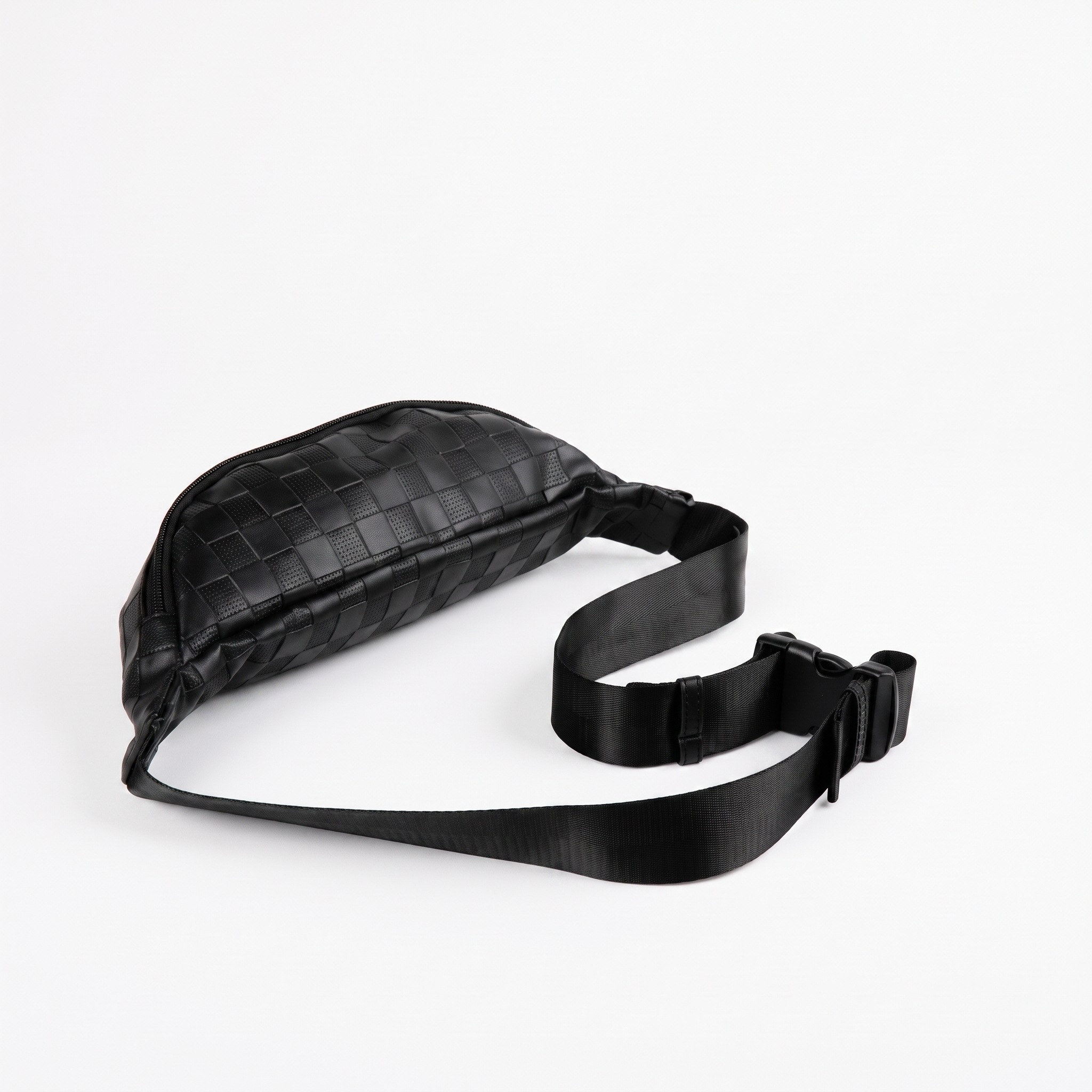 Textured Check Fanny Pack